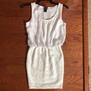 White dress with lace detailing